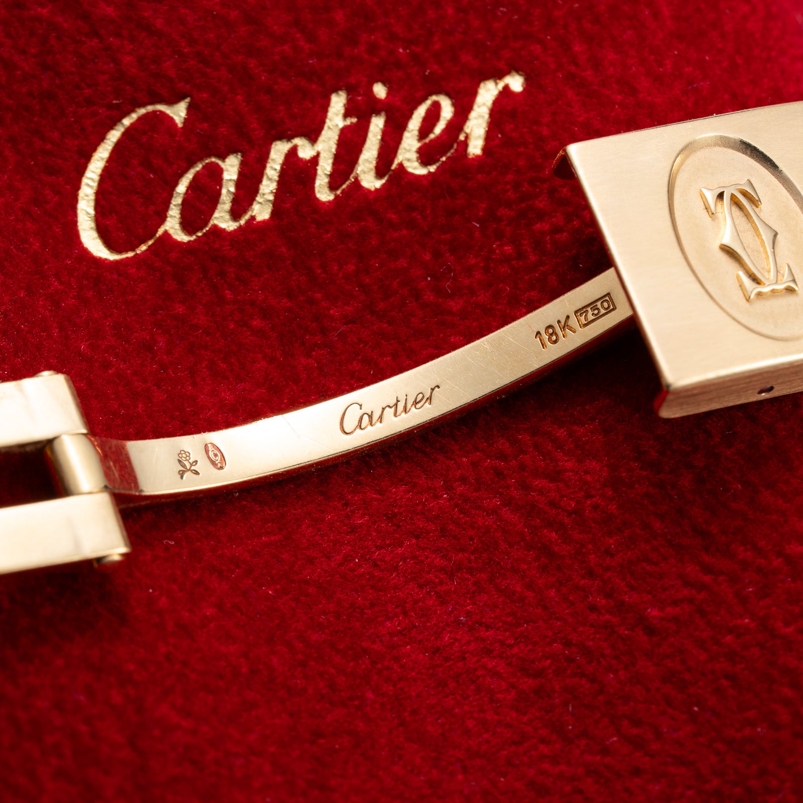 Cartier Santos Galbée Moonphase “Or Massif” 18K Yellow Gold Ref 819901 from 1980s