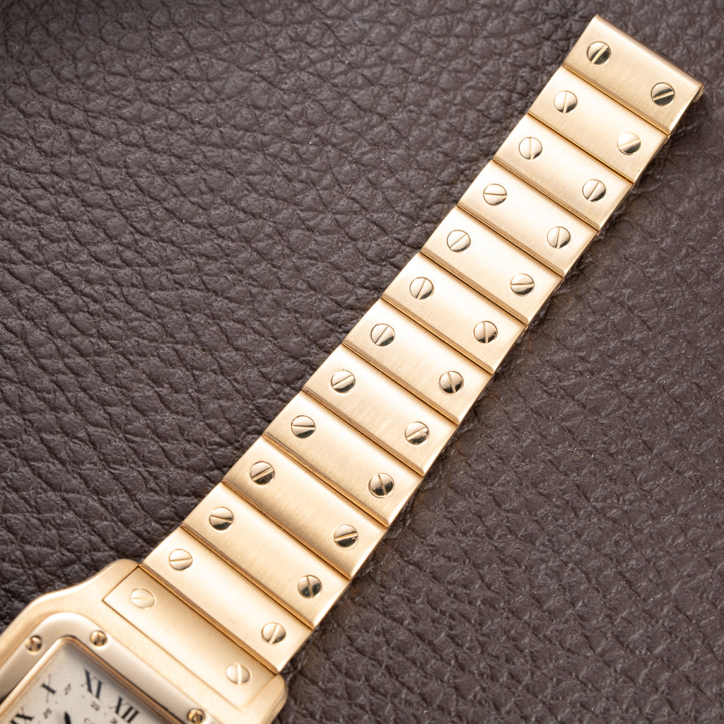 Cartier Santos Galbée Moonphase “Or Massif” 18K Yellow Gold Ref 819901 from 1980s