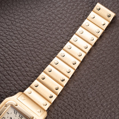 Cartier Santos Galbée Moonphase “Or Massif” 18K Yellow Gold Ref 819901 from 1980s