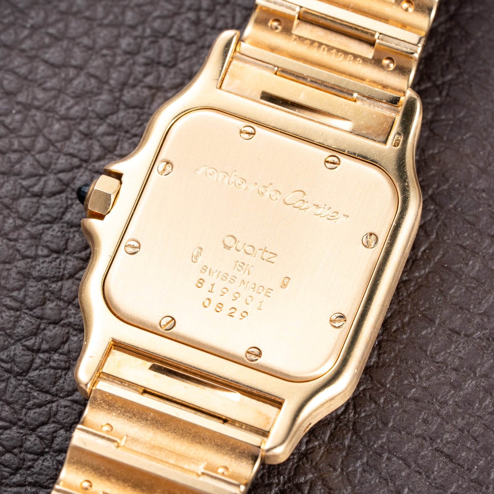 Cartier Santos Galbée Moonphase “Or Massif” 18K Yellow Gold Ref 819901 from 1980s