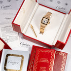 Cartier Santos Phase de Lune Or Massif Factory Diamond Set 18k gold