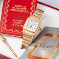 Cartier Santos Phase de Lune Or Massif Factory Diamond Set 18k gold