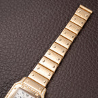 Cartier Santos Phase de Lune Or Massif Factory Diamond Set 18k gold