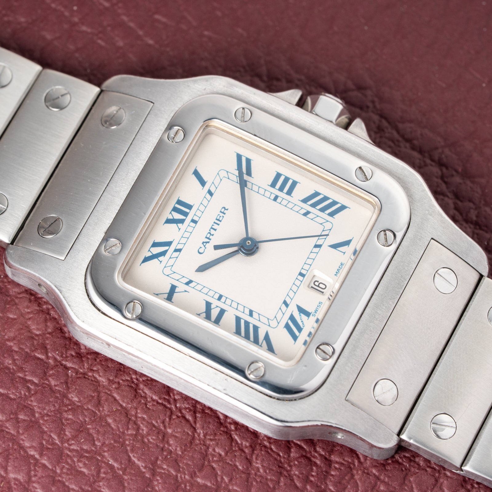 Cartier Santos Galbée Quartz GM 1990s Ref 987901 from 1990s