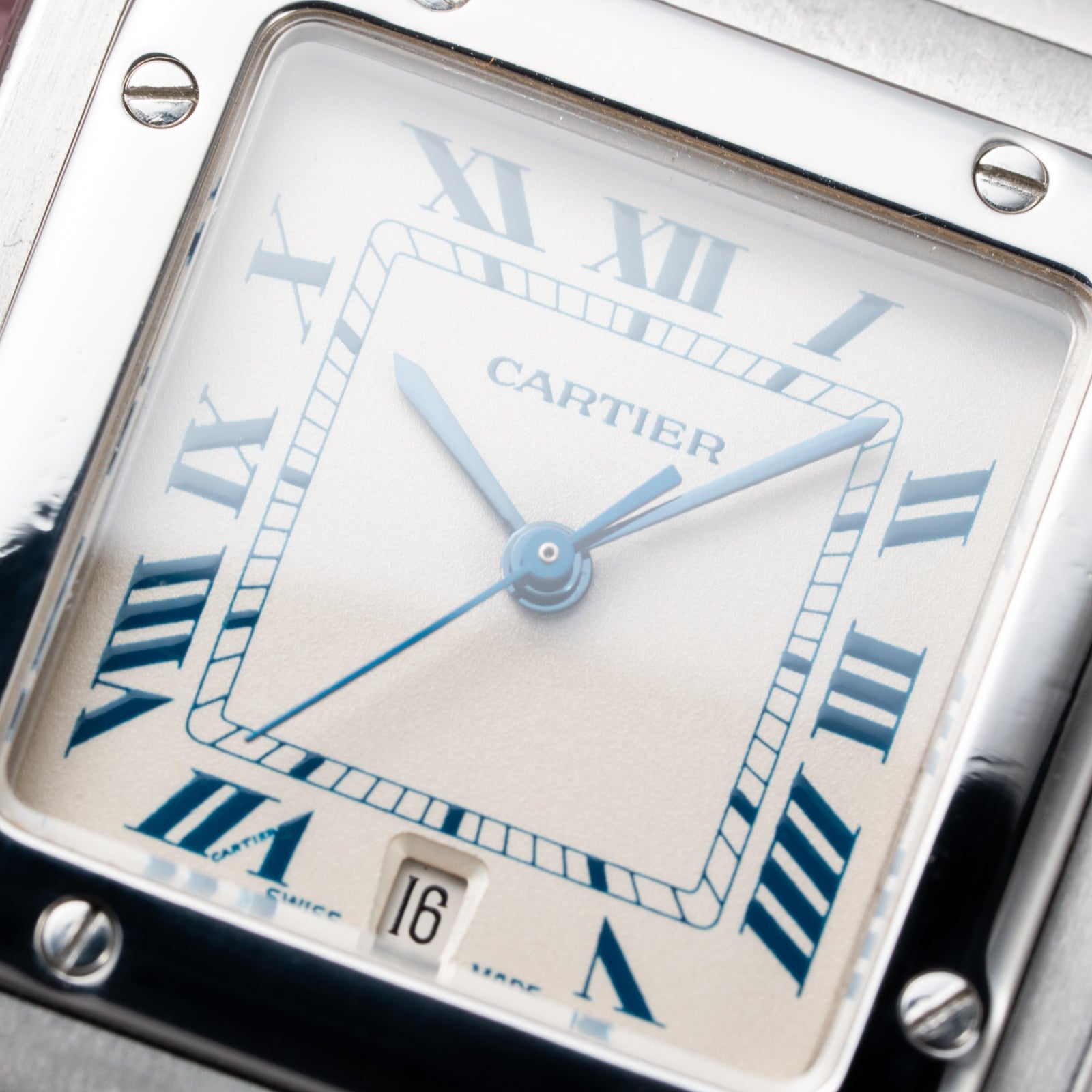 Cartier Santos Galbée Quartz GM 1990s Ref 987901 from 1990s