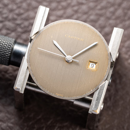 Cartier Santos Octagon Slate “Ghost” Dial Automatic GM Ref. 2965 from 1980s