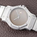 Cartier Santos Octagon Slate “Ghost” Dial Automatic GM Ref. 2965 from 1980s