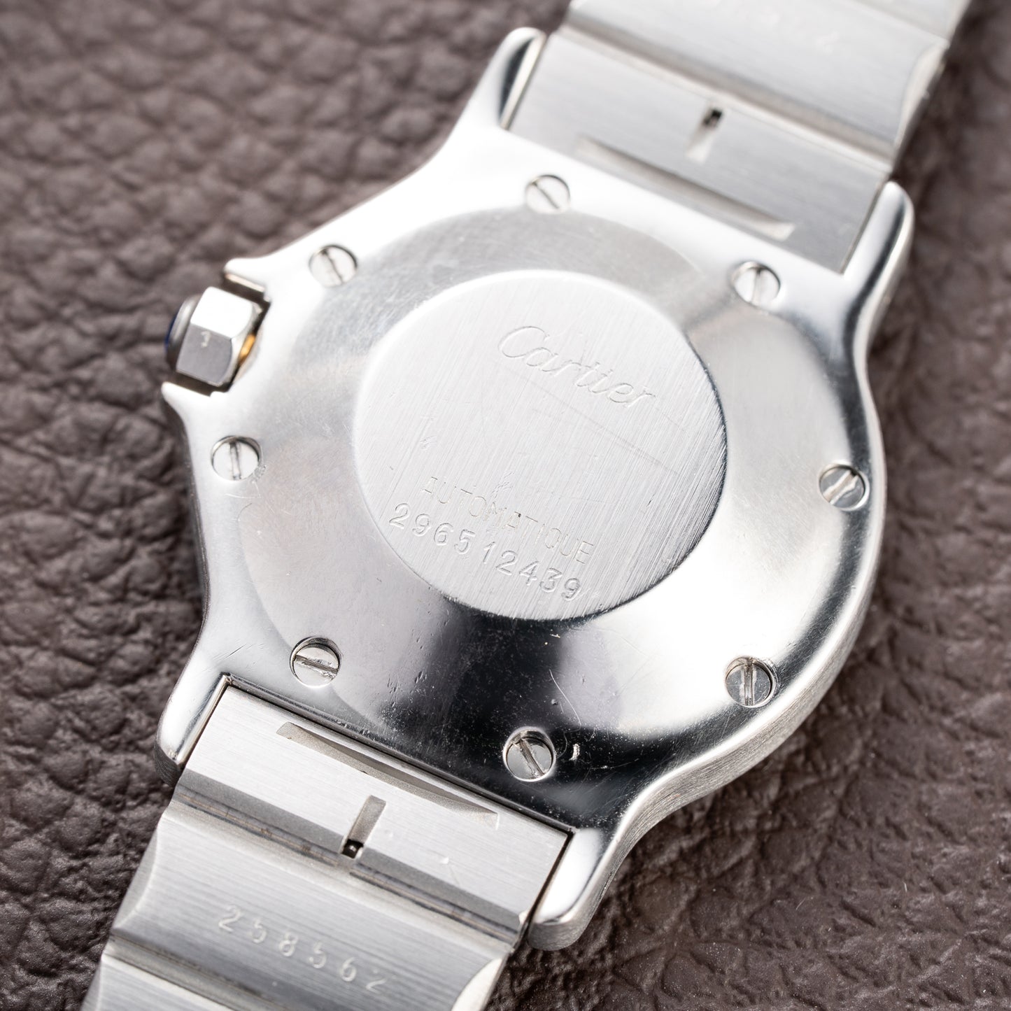 Cartier Santos Octagon Slate “Ghost” Dial Automatic GM Ref. 2965 from 1980s