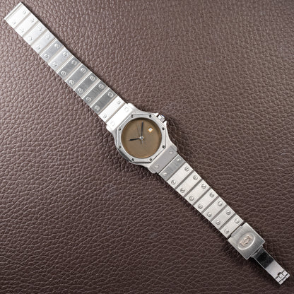 Cartier Santos Octagon Slate “Ghost” Dial Automatic GM Ref. 2965 from 1980s