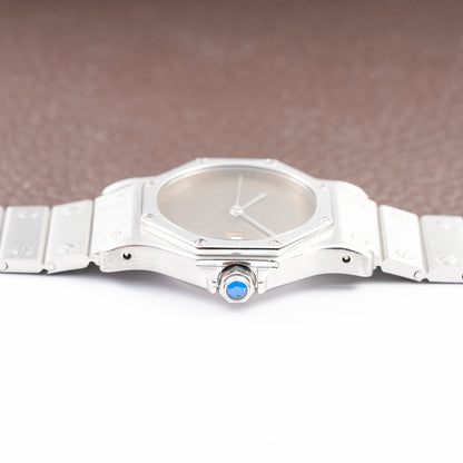 Cartier Santos Octagon Slate “Ghost” Dial Automatic GM Ref. 2965 from 1980s