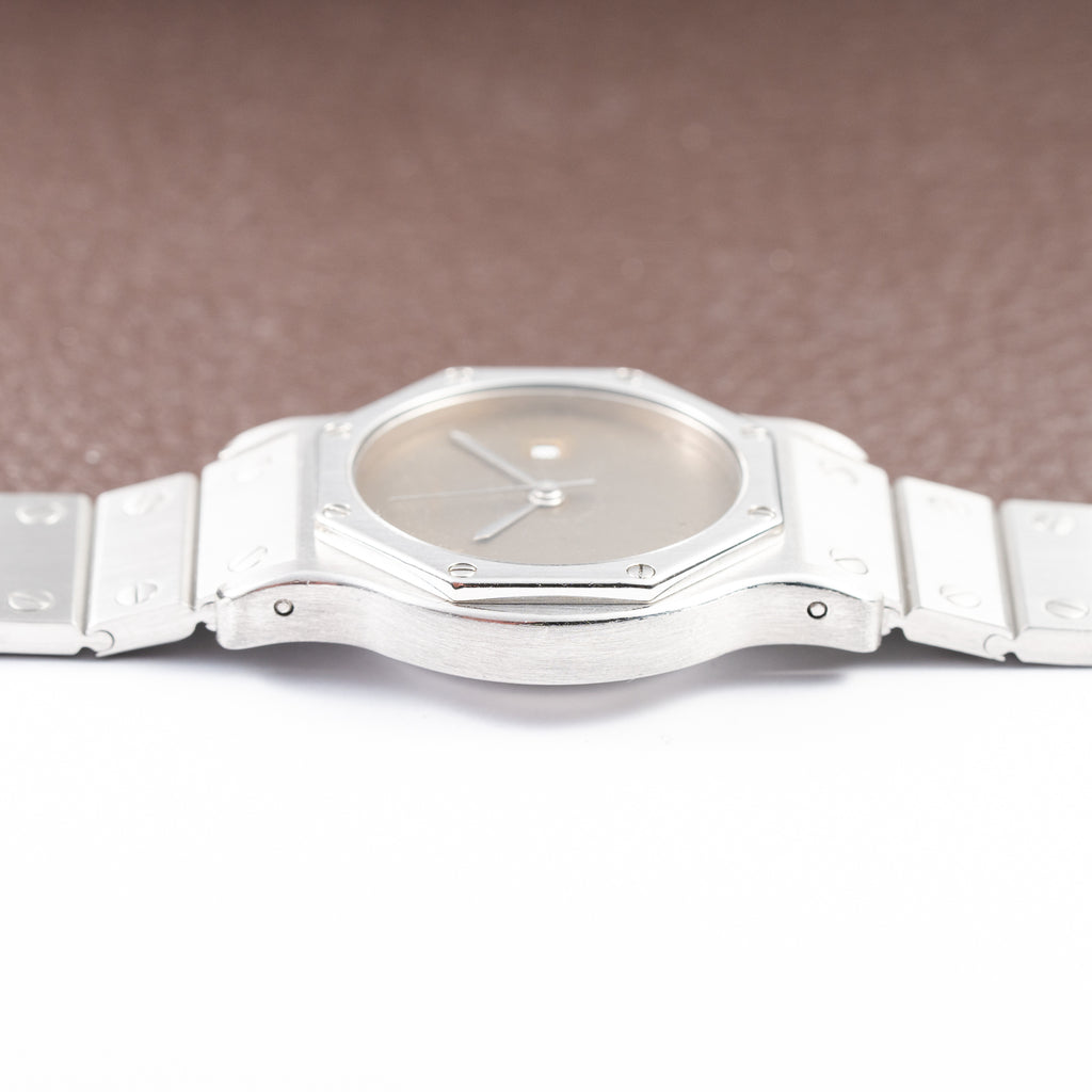 Cartier Santos Octagon Slate “Ghost” Dial Automatic GM Ref. 2965 from 1980s