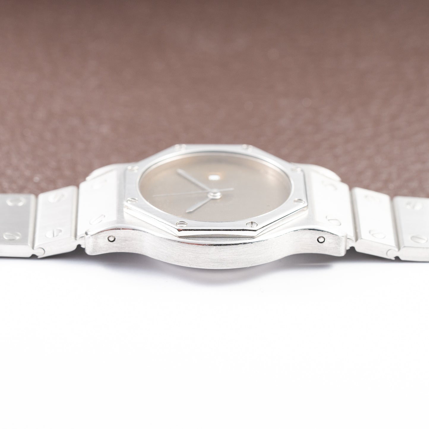 Cartier Santos Octagon Slate “Ghost” Dial Automatic GM Ref. 2965 from 1980s