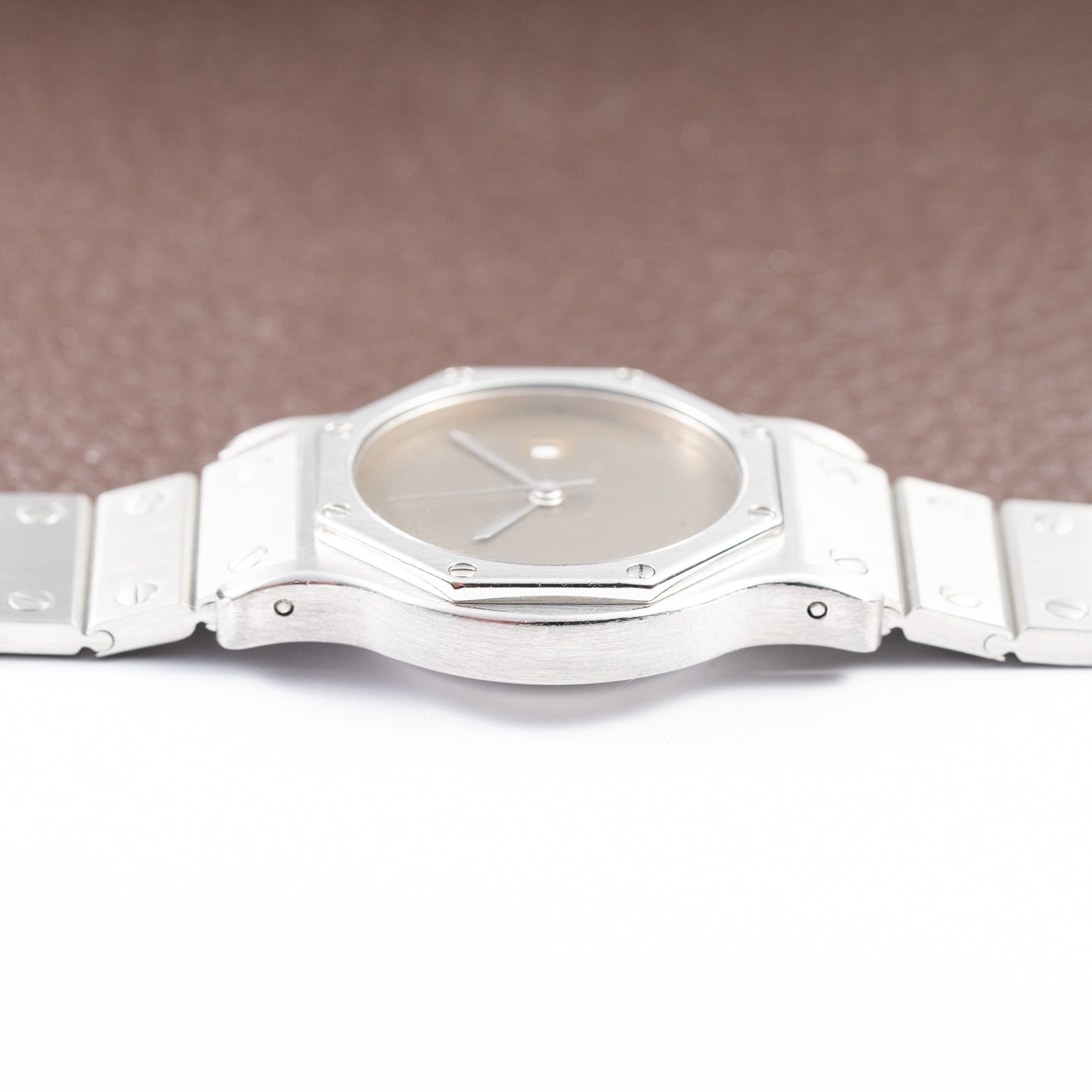 Cartier Santos Octagon Slate “Ghost” Dial Automatic GM Ref. 2965 from 1980s