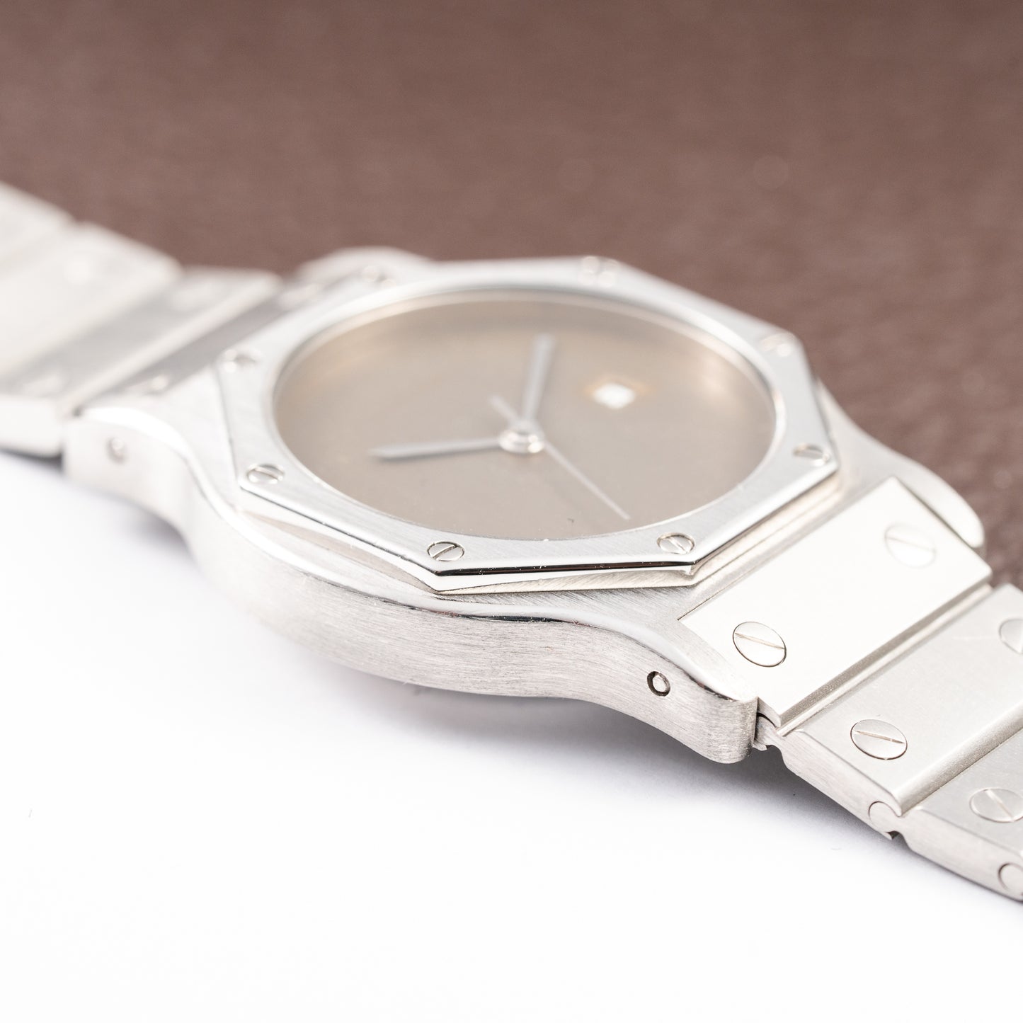 Cartier Santos Octagon Slate “Ghost” Dial Automatic GM Ref. 2965 from 1980s