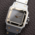 Cartier Santos Carrée Ghost Dial 'Swiss' Automatic Gold & Steel Ref. 0902 from 1980s