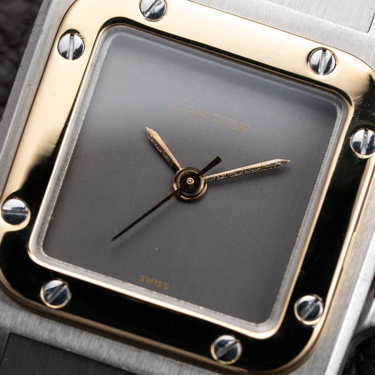 Cartier Santos Carrée Ghost Dial 'Swiss' Automatic Gold & Steel Ref. 0902 from 1980s