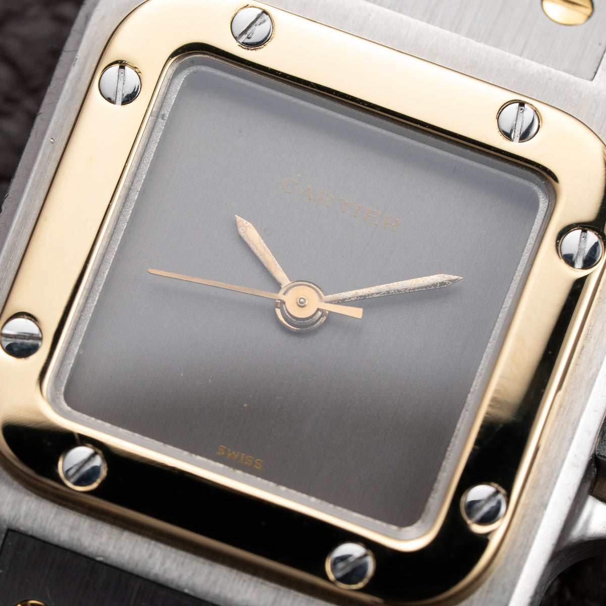 Cartier Santos Carrée Ghost Dial 'Swiss' Automatic Gold & Steel Ref. 0902 from 1980s