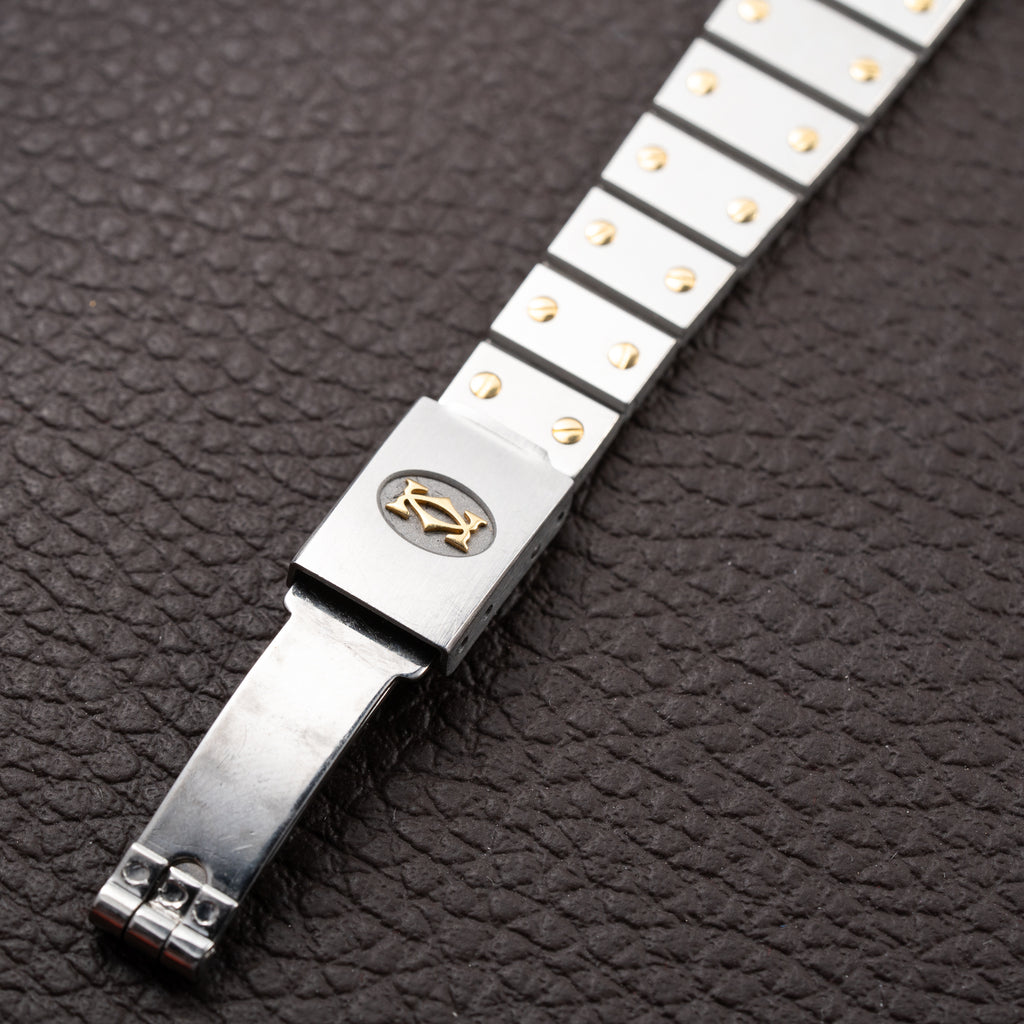 Cartier Santos Carrée Ghost Dial 'Swiss' Automatic Gold & Steel Ref. 0902 from 1980s
