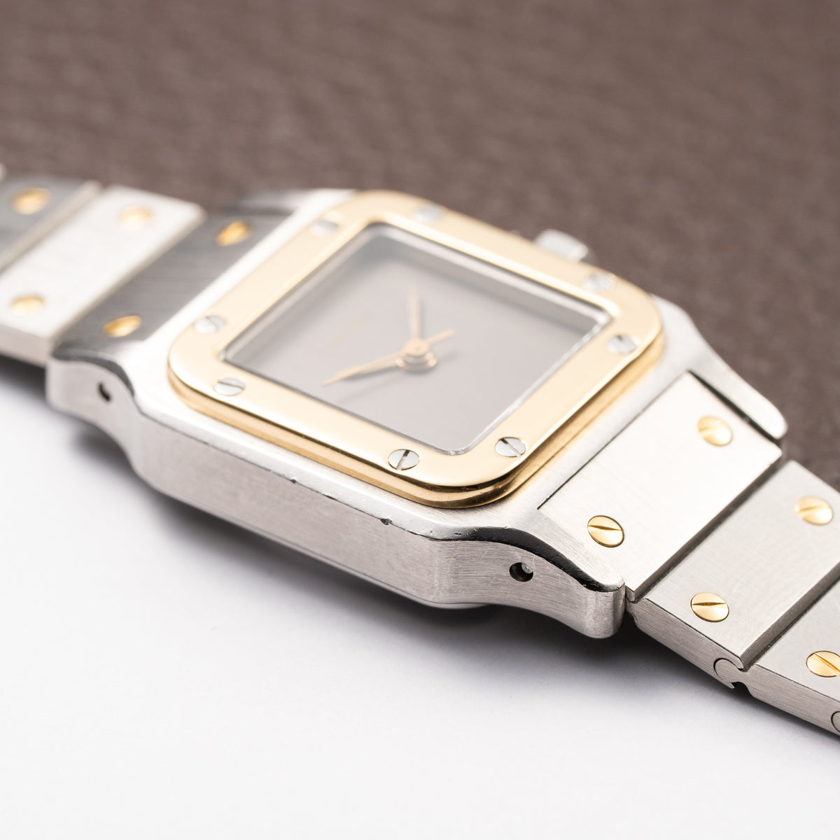 Cartier Santos Carrée Ghost Dial 'Swiss' Automatic Gold & Steel Ref. 0902 from 1980s
