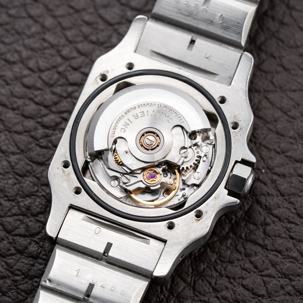 Cartier Santos Carrée Ghost Dial 'Swiss' Automatic Gold & Steel Ref. 0902 from 1980s