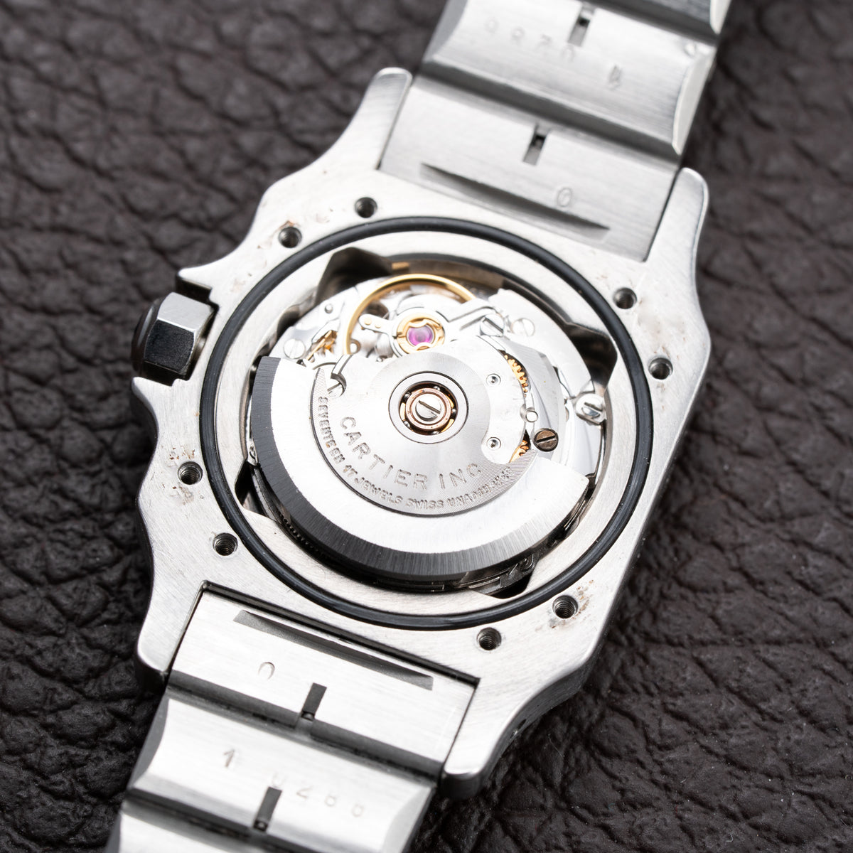 Cartier Santos Carrée Ghost Dial 'Swiss' Automatic Gold & Steel Ref. 0902 from 1980s