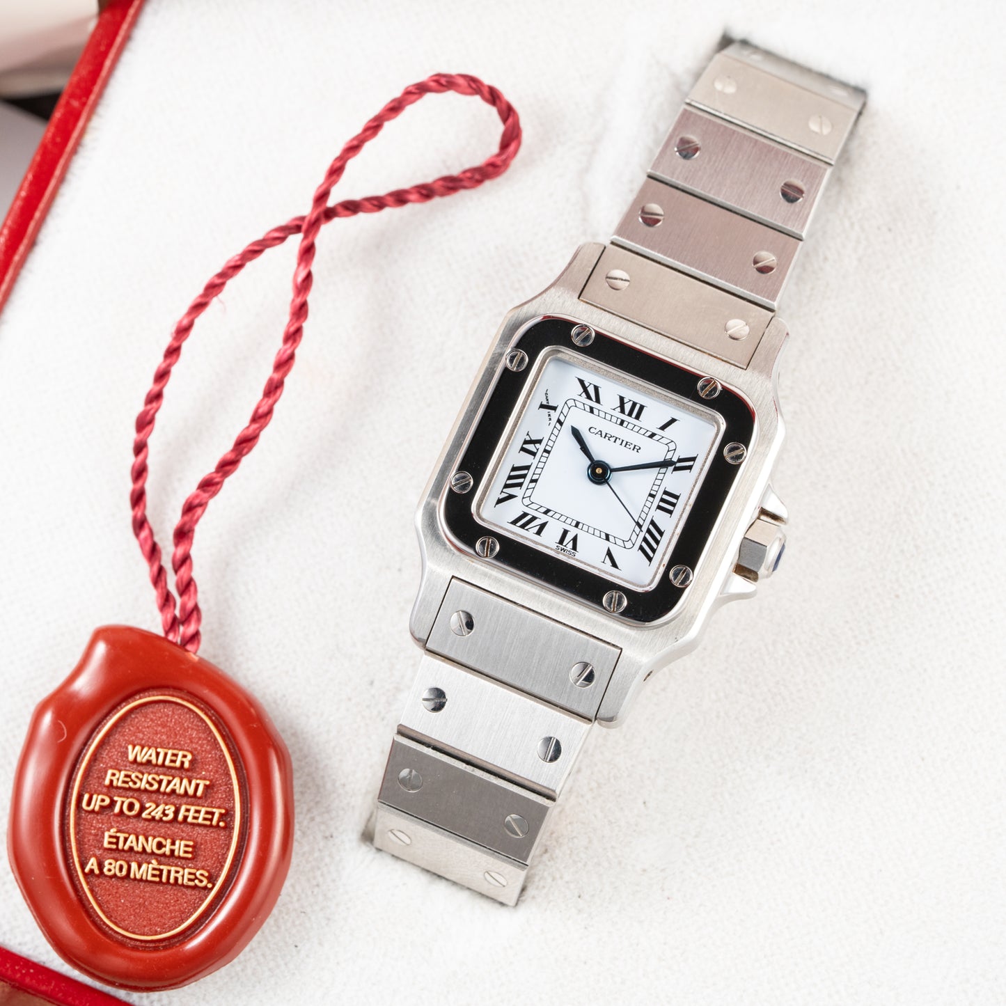 Cartier Santos 'Lady' Automatic Steel PM Full Set 'Unworn' Ref. 0901 from 1987