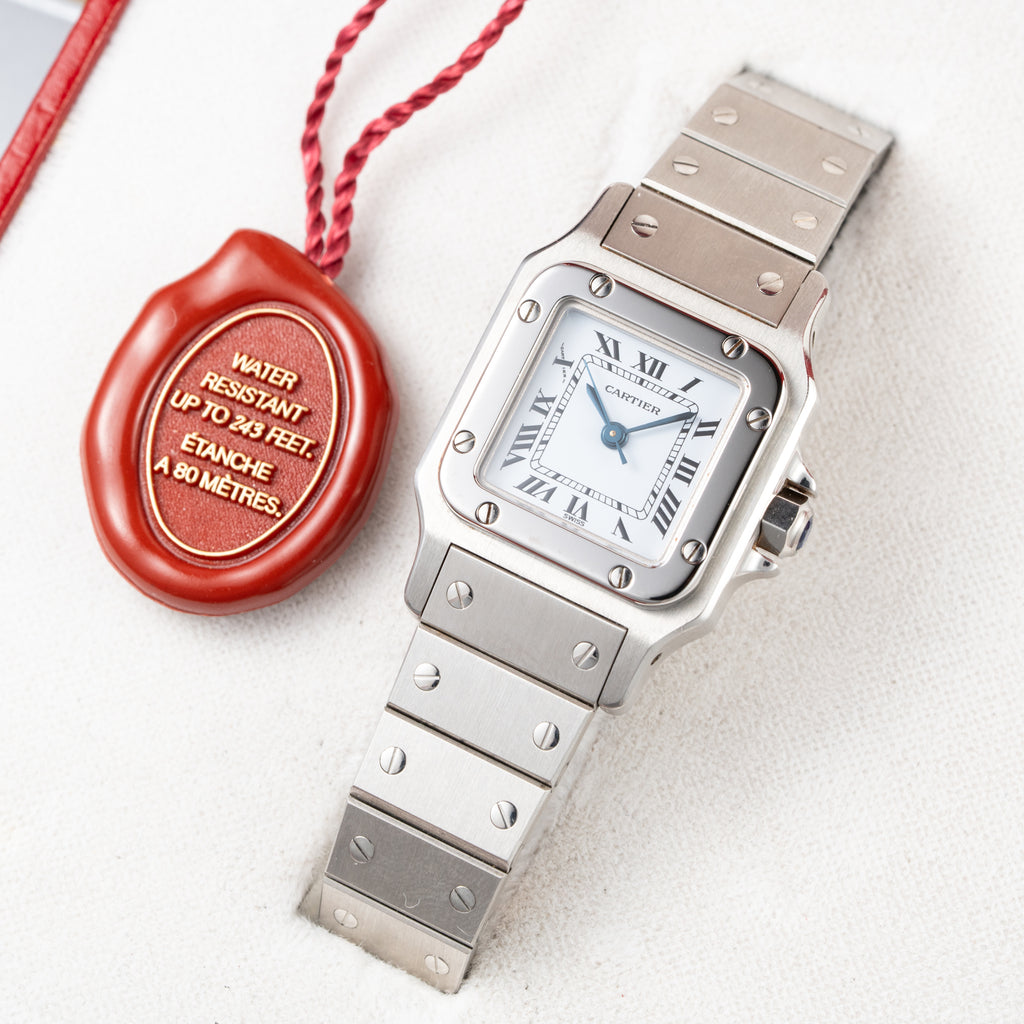 Cartier Santos 'Lady' Automatic Steel PM Full Set 'Unworn' Ref. 0901 from 1987
