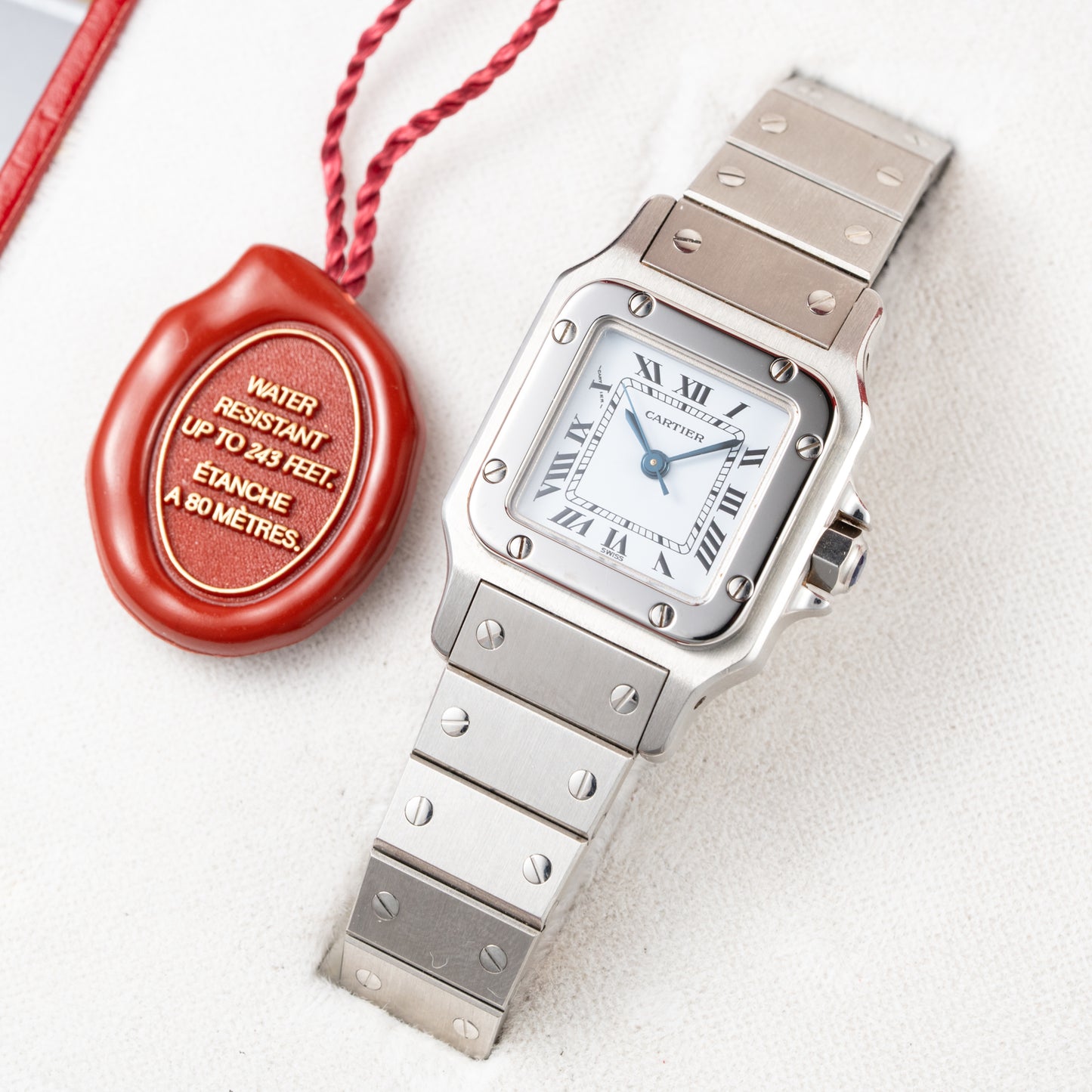 Cartier Santos 'Lady' Automatic Steel PM Full Set 'Unworn' Ref. 0901 from 1987