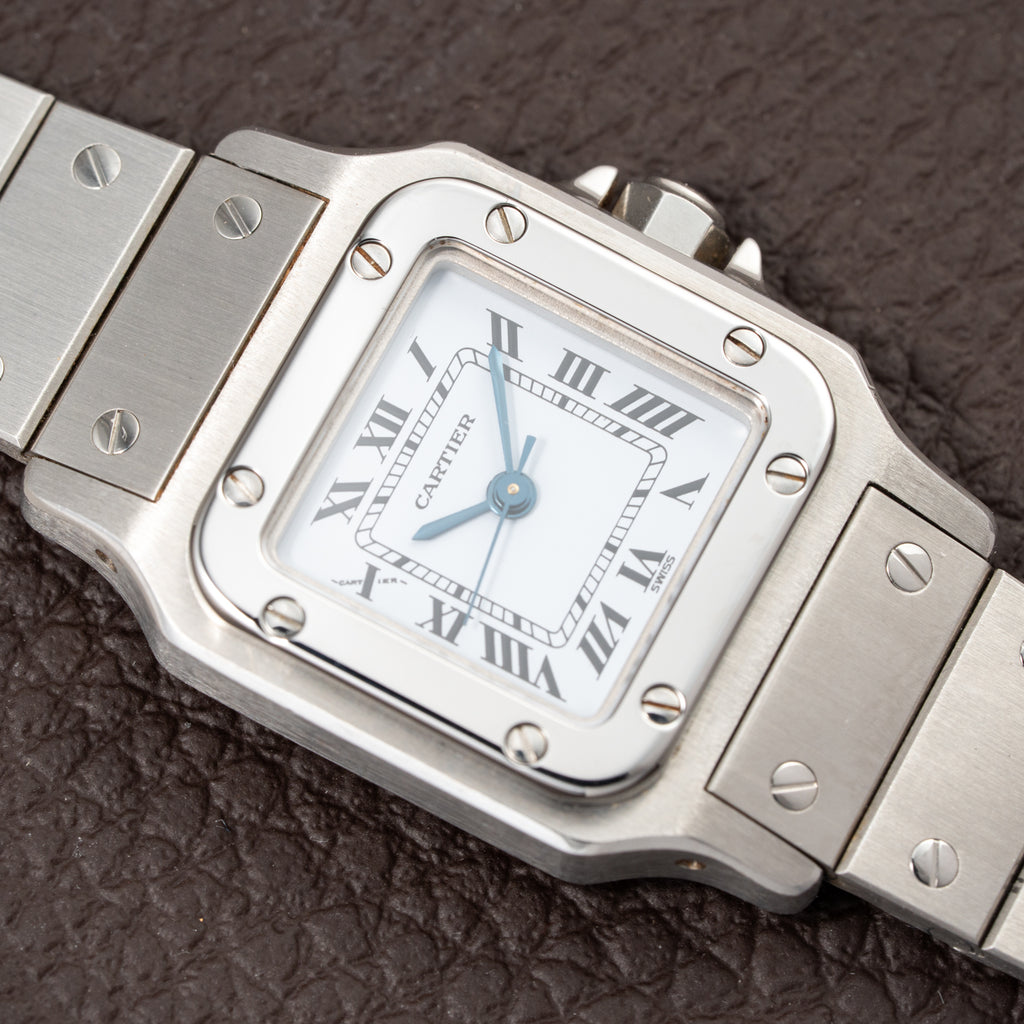 Cartier Santos 'Lady' Automatic Steel PM Full Set 'Unworn' Ref. 0901 from 1987