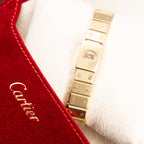Cartier Santos Octagon Factory Diamond set Automatic PM 18k yellow gold Ref 0906 from 1980s