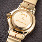 Cartier Santos Octagon Factory Diamond set Automatic PM 18k yellow gold Ref 0906 from 1980s