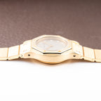 Cartier Santos Octagon Factory Diamond set Automatic PM 18k yellow gold Ref 0906 from 1980s
