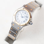 Cartier Santos Octagon Gold & Steel Full Set Automatic PM Ref 0907 From 1987