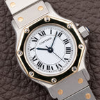 Cartier Santos Octagon Gold & Steel Full Set Automatic PM Ref 0907 From 1987