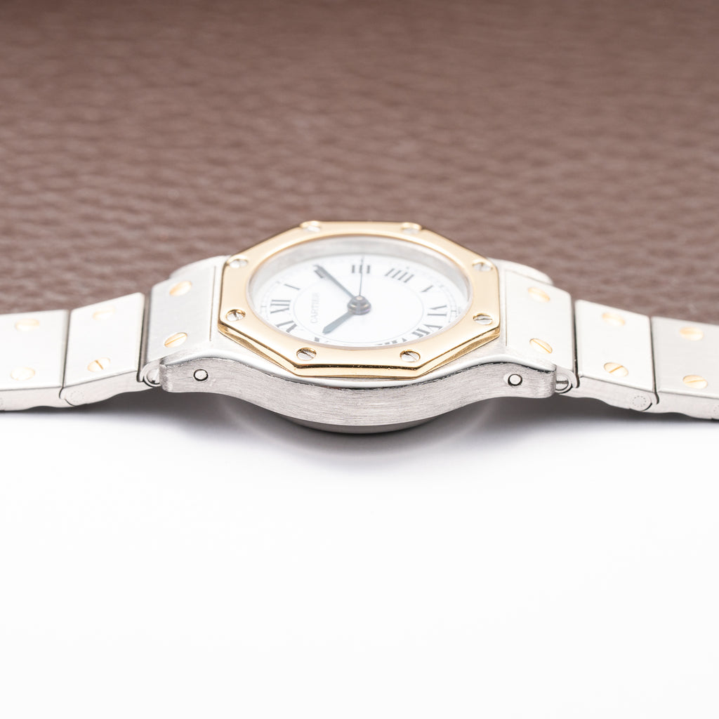 Cartier Santos Octagon Gold & Steel Full Set Automatic PM Ref 0907 From 1987