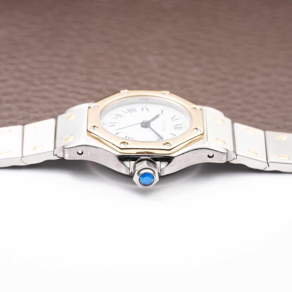 Cartier Santos Octagon Gold & Steel Full Set Automatic PM Ref 0907 From 1987