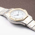 Cartier Santos Octagon Gold & Steel Full Set Automatic PM Ref 0907 From 1987