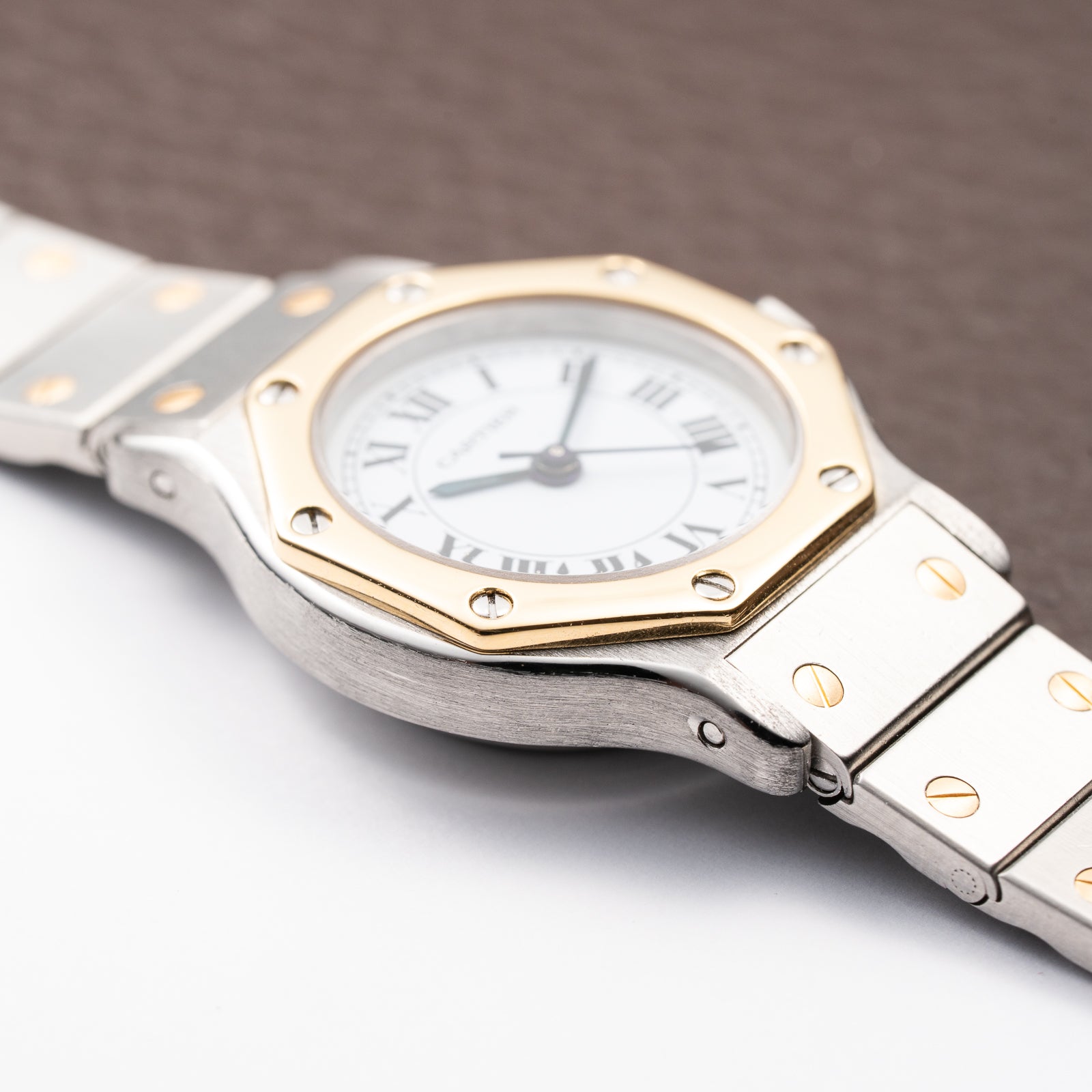 Cartier Santos Octagon Gold & Steel Full Set Automatic PM Ref 0907 From 1987
