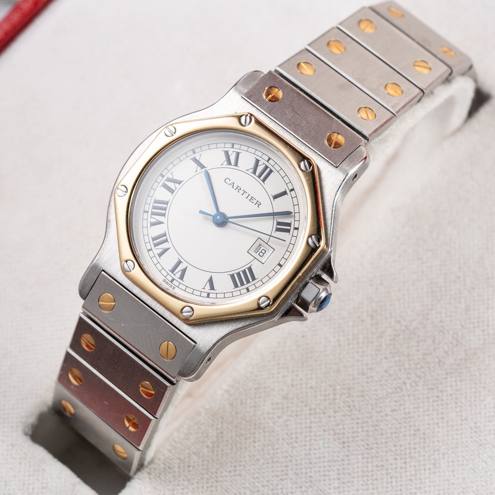 Cartier Santos Octagon GM Automatic Gold/Steel Full Set Ref. 2966 from 1985