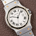 Cartier Santos Octagon GM Automatic Gold/Steel Full Set Ref. 2966 from 1985