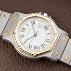 Cartier Santos Octagon GM Automatic Gold/Steel Full Set Ref. 2966 from 1985