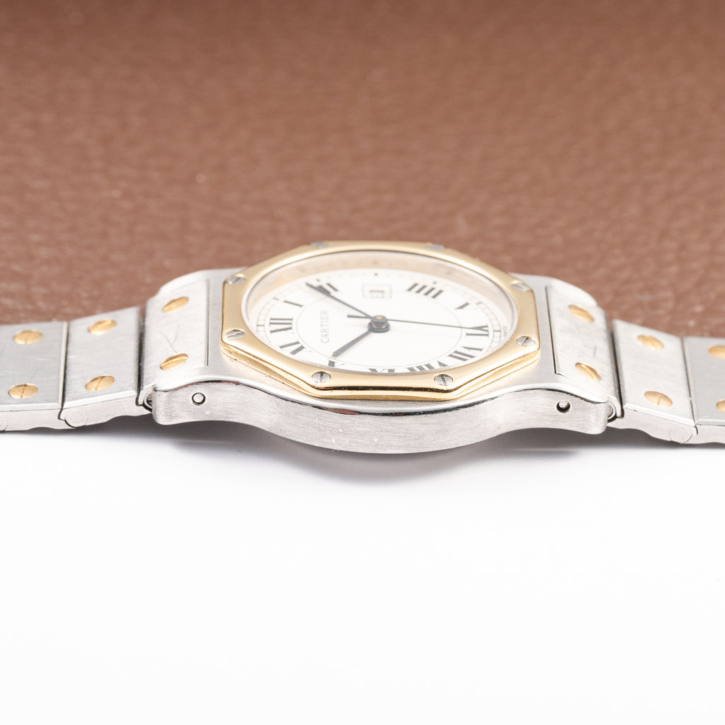Cartier Santos Octagon GM Automatic Gold/Steel Full Set Ref. 2966 from 1985