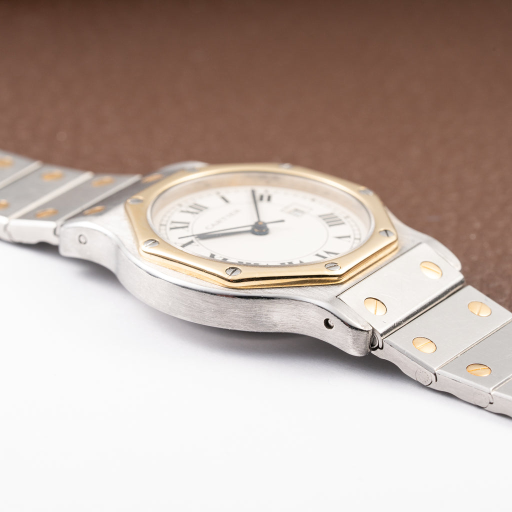 Cartier Santos Octagon GM Automatic Gold/Steel Full Set Ref. 2966 from 1985