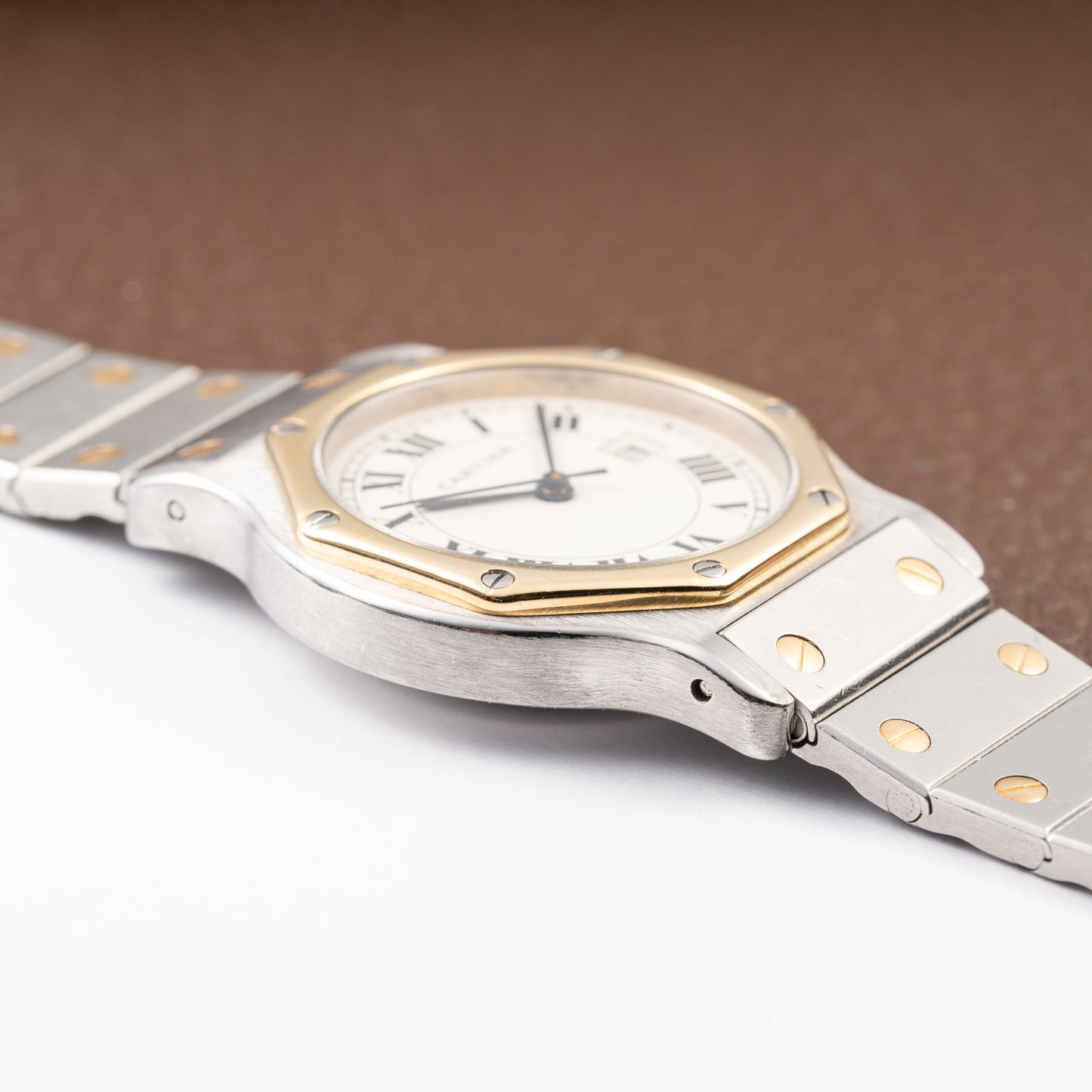 Cartier Santos Octagon GM Automatic Gold/Steel Full Set Ref. 2966 from 1985