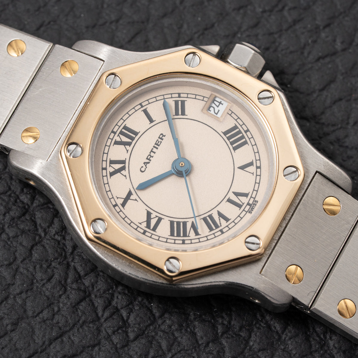 Cartier Santos Octagon Quartz Gold/Steel Bicolor PM Ref. 187903 from 1990s
