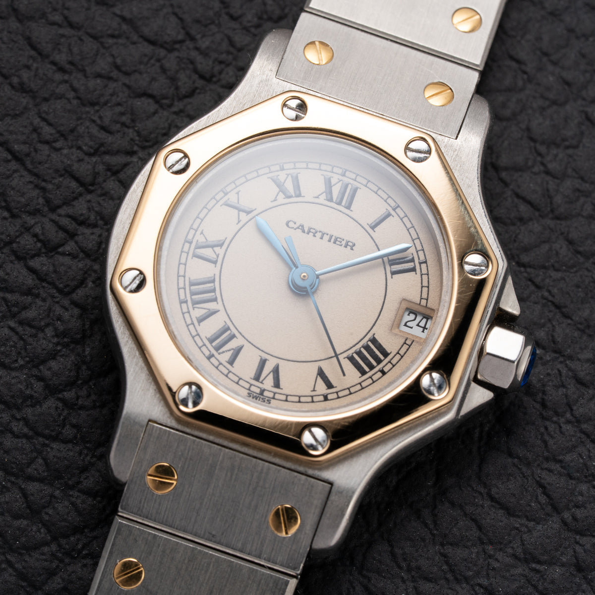 Cartier Santos Octagon Quartz Gold/Steel Bicolor PM Ref. 187903 from 1990s