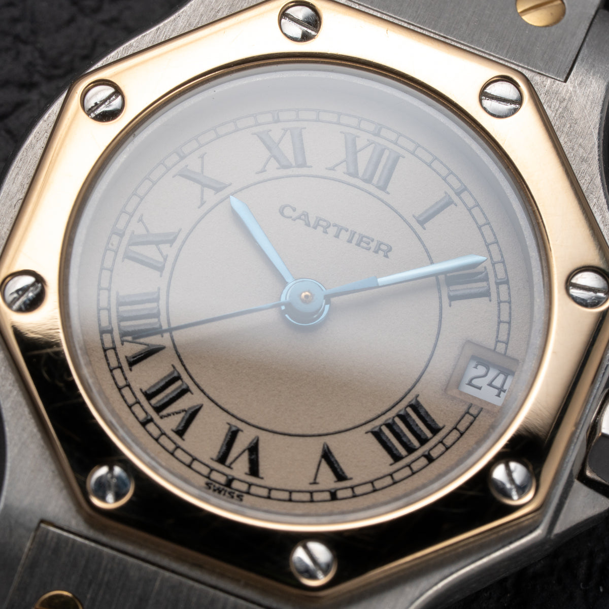 Cartier Santos Octagon Quartz Gold/Steel Bicolor PM Ref. 187903 from 1990s