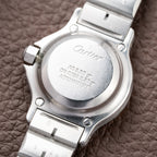 Cartier Santos Octagonal Gold Steel Automatic PM Ref 0907 from 1980s