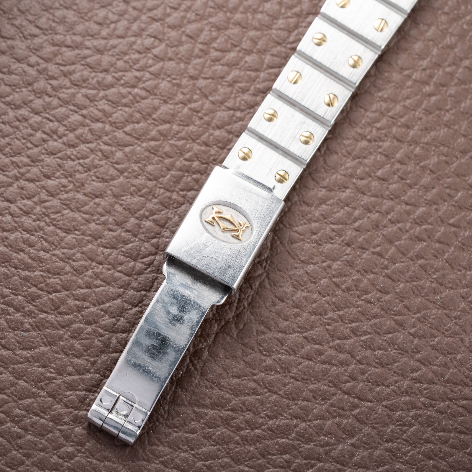 Cartier Santos Octagonal Gold Steel Automatic PM Ref 0907 from 1980s