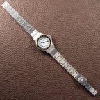 Cartier Santos Octagonal Gold Steel Automatic PM Ref 0907 from 1980s